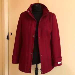 Calvin Klein Wool Coat- Red